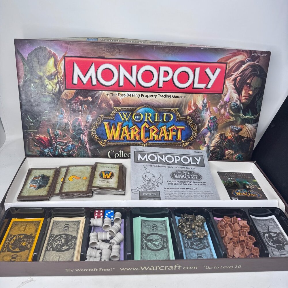 Monopoly World Of Warcraft Collectors Edition Board Game Complete‎ Set